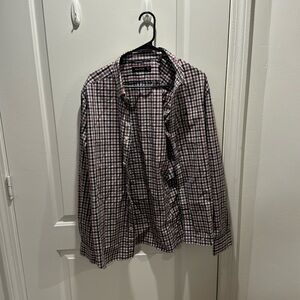 Nautica checkered dress shirt large